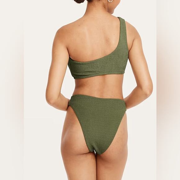 Textured high-rise cheeky bikini bottom women’s size medium - Picture 2 of 7